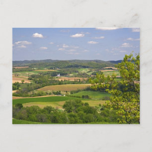 Carte Postale Vue panoramique de terres agricoles au sud d'Arcad