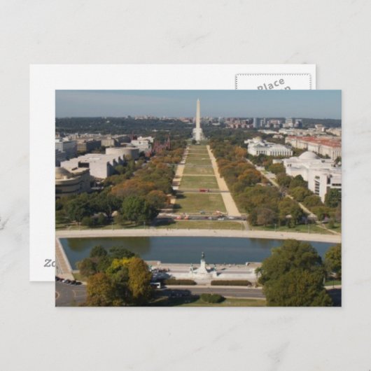Carte Postale Vue panoramique de Washington DC (Devant / Derrière)