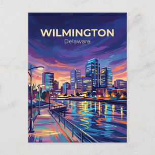 Carte Postale Vue panoramique de Wilmington et rivière Christina