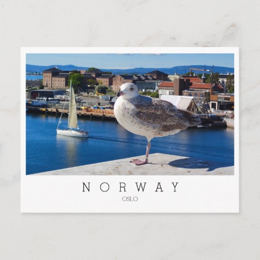 Carte Postale Vue panoramique d'Oslo, Norvège (Devant)