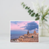 Carte Postale Vue panoramique du coucher de soleil sur La Valett (Debout devant)