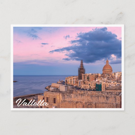 Carte Postale Vue panoramique du coucher de soleil sur La Valett (Devant)