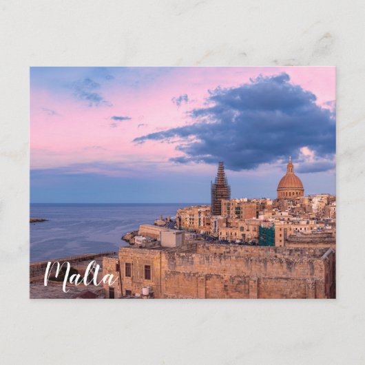 Carte Postale Vue panoramique du coucher de soleil sur La Valett (Devant)