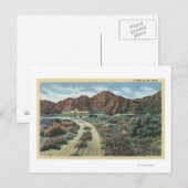 Carte Postale Vue panoramique du désert de Californie (Devant / Derrière)