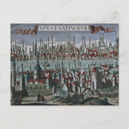 Carte Postale Vue panoramique sur Constantinople, fin 18ème sièc (Devant)
