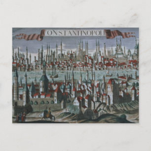 Carte Postale Vue panoramique sur Constantinople, fin 18ème sièc