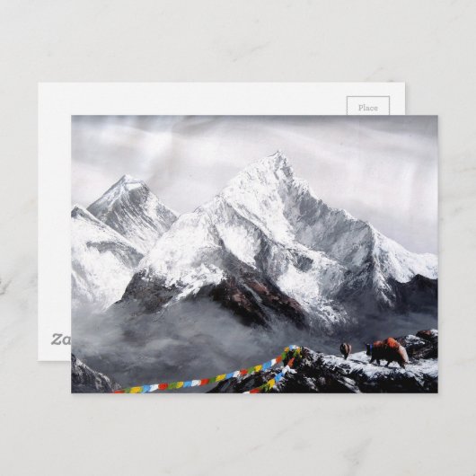 Carte Postale Vue Panoramique Sur Everest Mountain (Devant / Derrière)