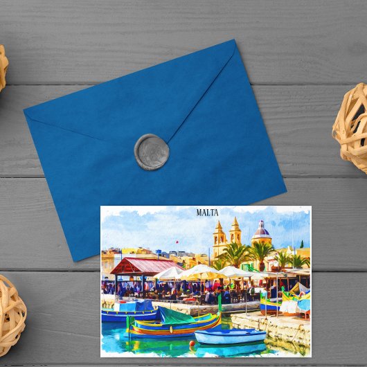 Carte Postale Vue panoramique sur la Méditerranée de Malte