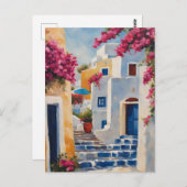 Carte Postale Vue panoramique sur Oia (Devant / Derrière)