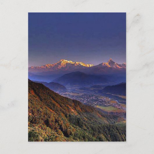 Carte Postale Vue Paysage : HIMALAYA POKHARA NÉPAL (Devant)