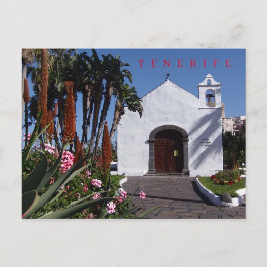 Carte postale vue petite église de Tenerife (Devant)