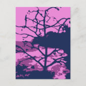 Carte Postale Vue photo de Purple Hawaiian Ocean Beach Tree (Devant)