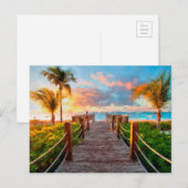 Carte Postale Vue plage (Devant / Derrière)