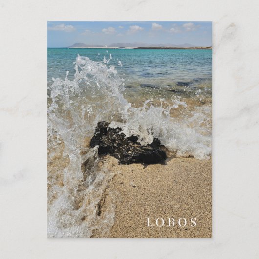 Carte postale vue plage de Lobos Island (Devant)