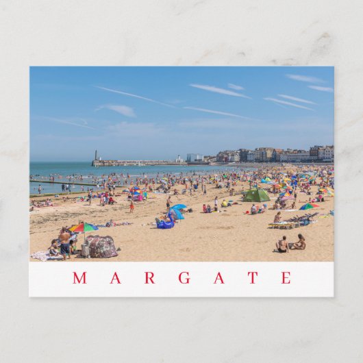 Carte postale vue plage Margate (Devant)
