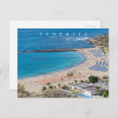 Carte postale vue plage Tenerife Las Vistas (Devant / Derrière)