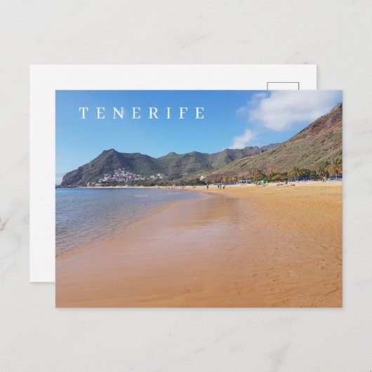 Carte postale vue plage Tenerife Teresitas (Devant / Derrière)