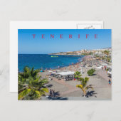 Carte postale vue plage Tenerife Torviscas (Devant / Derrière)