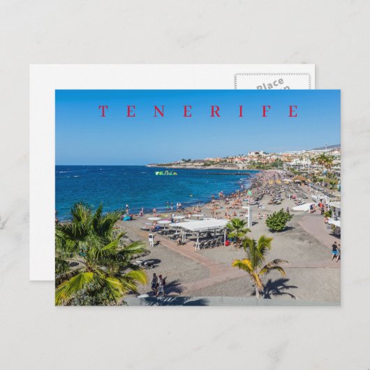 Carte postale vue plage Tenerife Torviscas (Devant / Derrière)