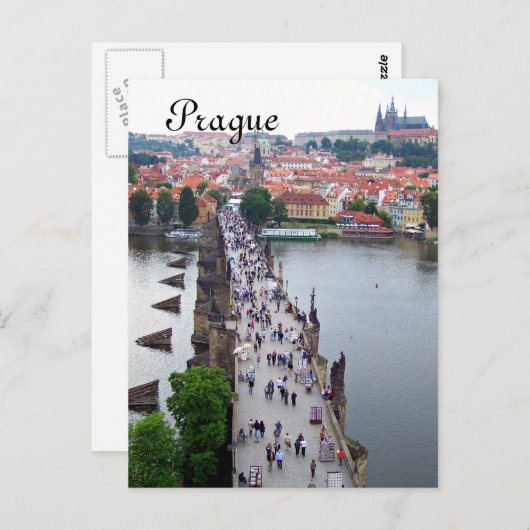 Carte Postale Vue Prague (Devant / Derrière)