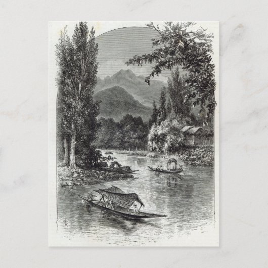 Carte Postale Vue près de Serinugur, de 'Leisure Hour', 1888 (Devant)