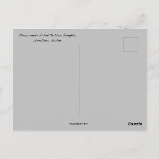 Carte Postale Vue rapprochée du Temple d'or Amritsar Inde (Dos)