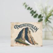 Carte Postale Vue rétro Preikestolen (Debout devant)