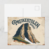 Carte Postale Vue rétro Preikestolen (Devant / Derrière)