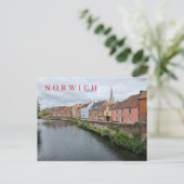 Carte postale vue rivière Norwich (Debout devant)