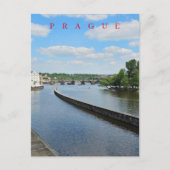 Carte postale vue rivière Prague Vltava (Devant)
