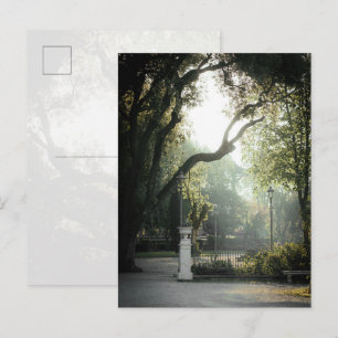 Carte Postale Vue romantique académique sur le parc, Rome