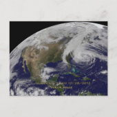 Carte Postale Vue satellite de l'ouragan Sandy (Devant)