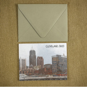 Carte Postale Vue Skyline Cleveland Ohio