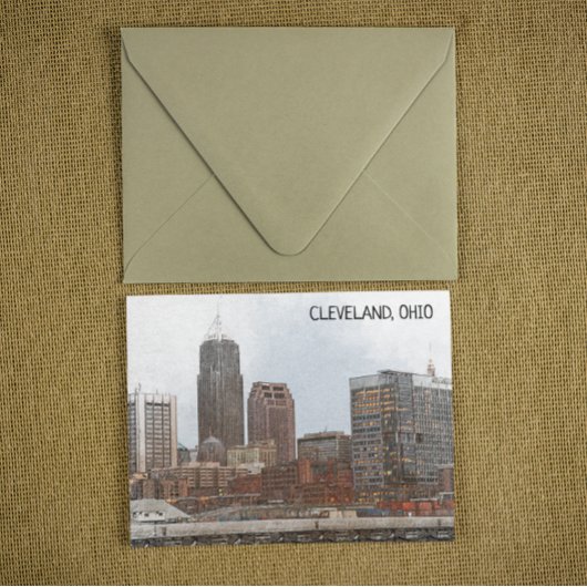 Carte Postale Vue Skyline Cleveland Ohio
