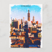 Carte Postale Vue Skyline de l'Illinois de Chicago (Devant)