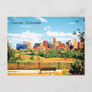 Carte Postale Vue Skyline Du Centre-Ville De Denver, Colorado