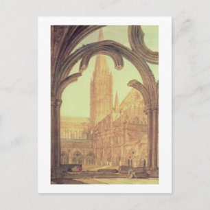 Carte Postale Vue sud de la cathédrale de Salisbury depuis le Cl