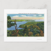 Carte Postale Vue sud du lac de Split Rock Light (Devant)