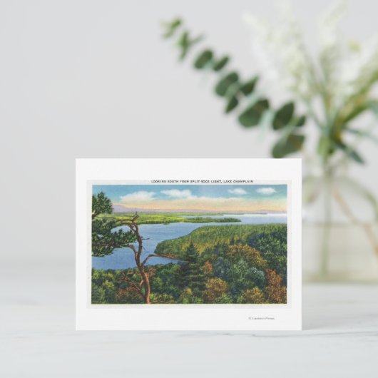 Carte Postale Vue sud du lac de Split Rock Light (Debout devant)