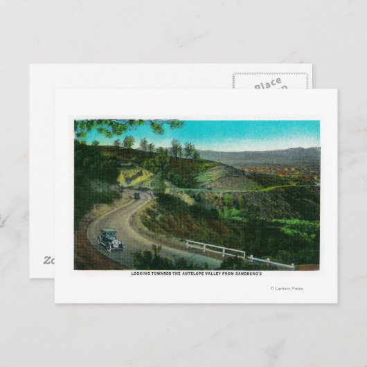 Carte Postale Vue sur Antelope Valley depuis Sandberg's (Devant / Derrière)