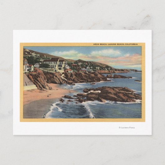 Carte Postale Vue sur Arch Beach avec maisons (Devant)