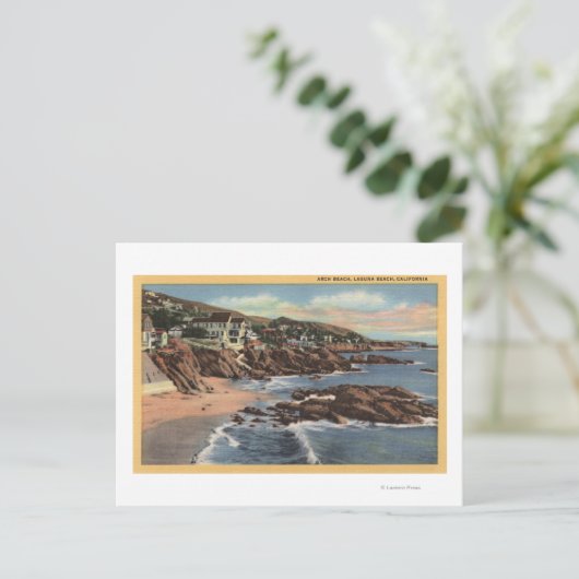 Carte Postale Vue sur Arch Beach avec maisons (Debout devant)