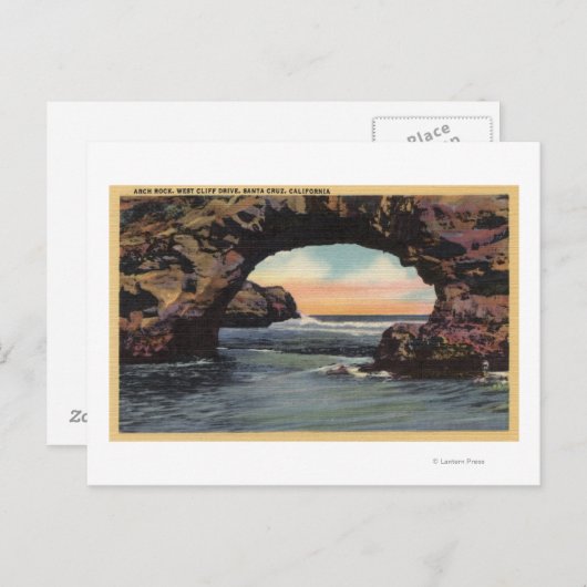 Carte Postale Vue sur Arch Rock le long de West Cliff Drive (Devant / Derrière)
