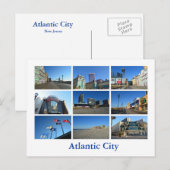 Carte Postale Vue sur Atlantic City (Devant / Derrière)