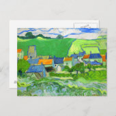 Carte Postale Vue sur Auvers Van Gogh Fine Art (Devant / Derrière)