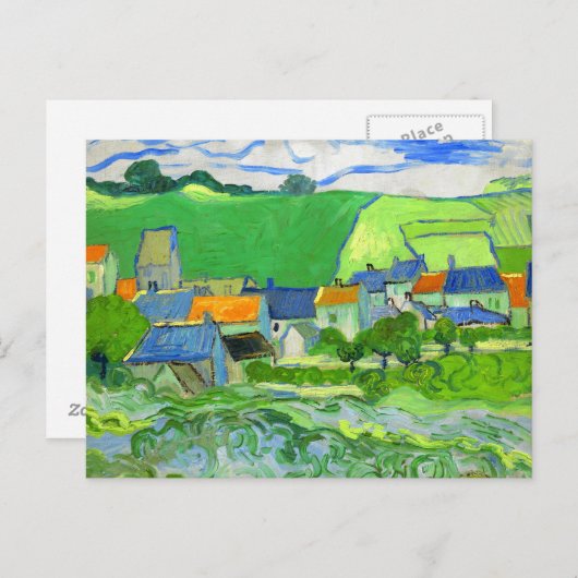 Carte Postale Vue sur Auvers Van Gogh Fine Art (Devant / Derrière)