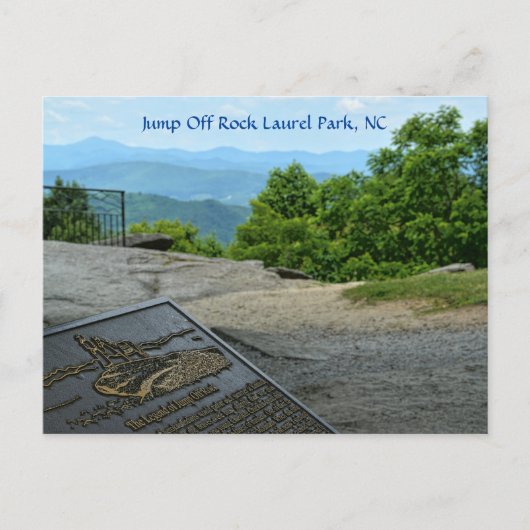 Carte Postale Vue sur Blue Ridge Mountains Jump Off Rock NC (Devant)