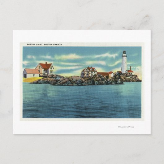 Carte Postale Vue sur Boston Harbour et Boston Lighthouse (Devant)