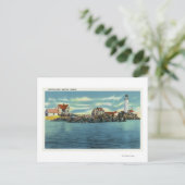 Carte Postale Vue sur Boston Harbour et Boston Lighthouse (Debout devant)