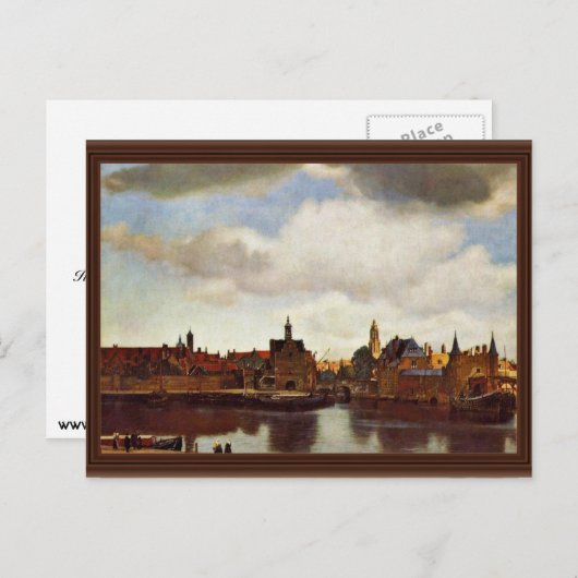 Carte Postale Vue Sur Delft, Le Par Johannes Vermeer (Meilleur Q (Devant / Derrière)
